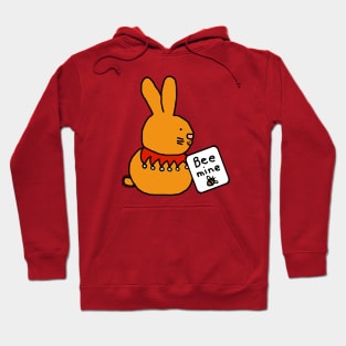 Funny Bunny Rabbit says Bee Mine this Valentines Day Hoodie